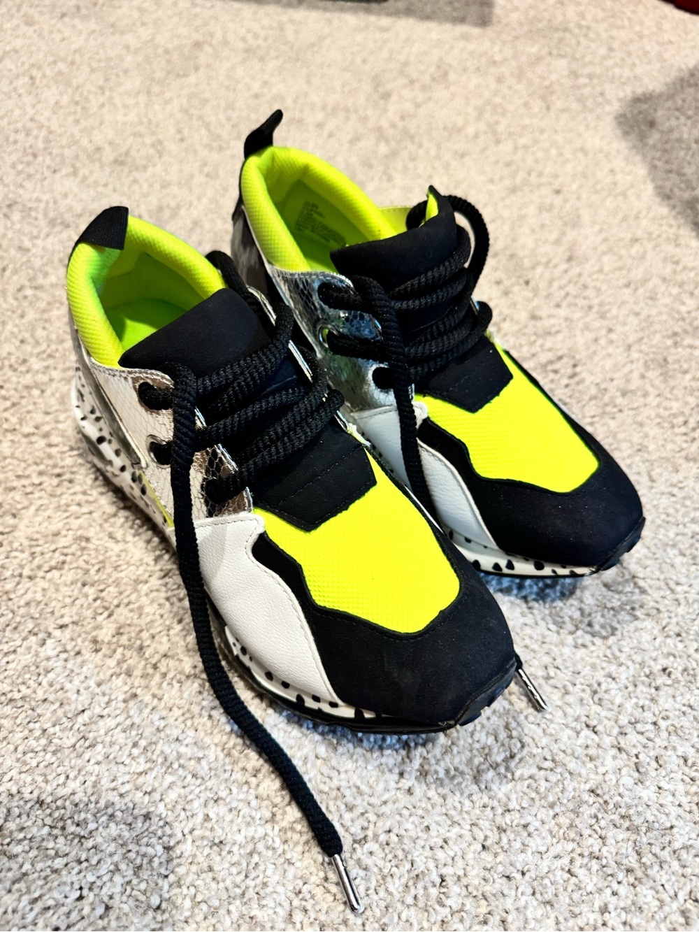 Steve Madden Kids Neon Yellow & Black Fashion Sneakers